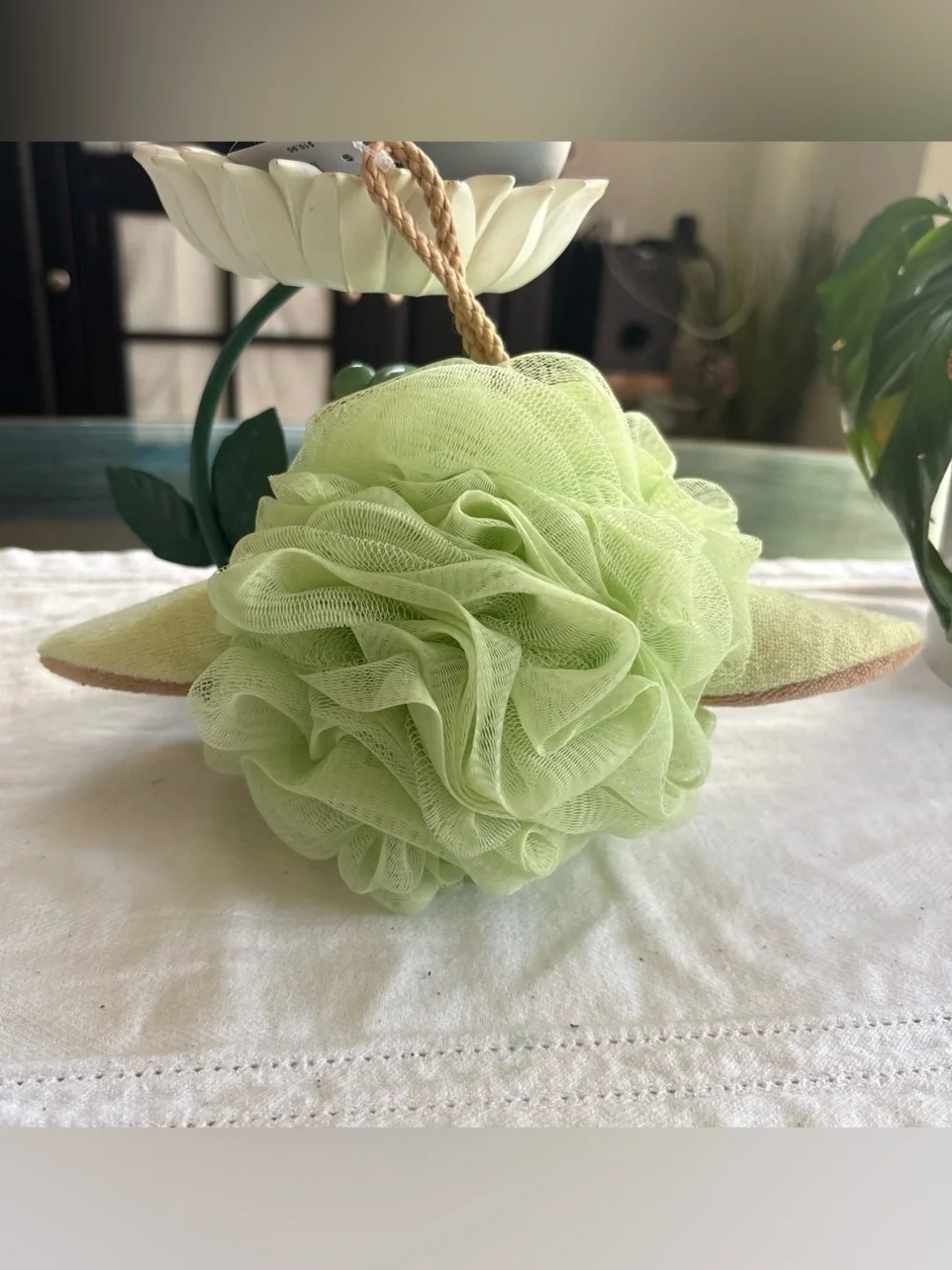 Bath & Body Works Grogu Green Bath Pouf with Ears